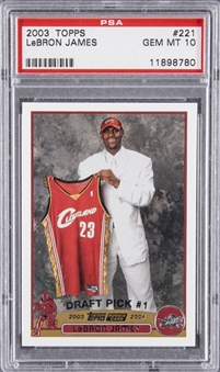2003-04 Topps #221 LeBron James Rookie Card – PSA GEM MT 10 